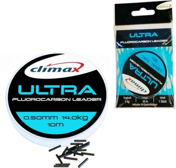 100% Climax Fluorocarbon 10m + 20ks trubičiek Priemer: 0