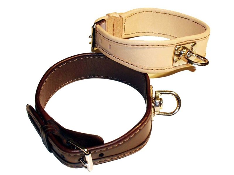 Farb.obojok podšitý tenkou kožou s podloženou sponou dl.45cm