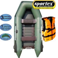 AKCIA - Čln Sportex Shelf + záchranná vesta Shelf 200 zelený