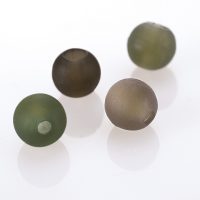 Beads with tapered bore - Gumová korálka - 15ks farba gravel