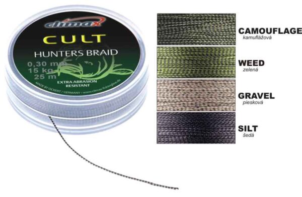 CLIMAX šnúra 20m - HUNTERS BRAID GRAVEL - Priemer 0