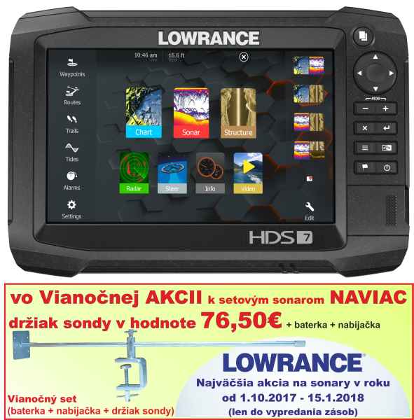 Dotykový sonar LOWRANCE HDS -7 Carbon sonar + sonda TotalScan