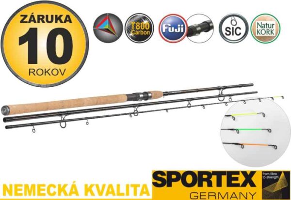 Feeder prúty SPORTEX Xclusive NT Medium Feeder 420cm / 90-160g