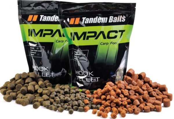 Impact Hook prevŕtané pelety - Tandem Baits Black halibut