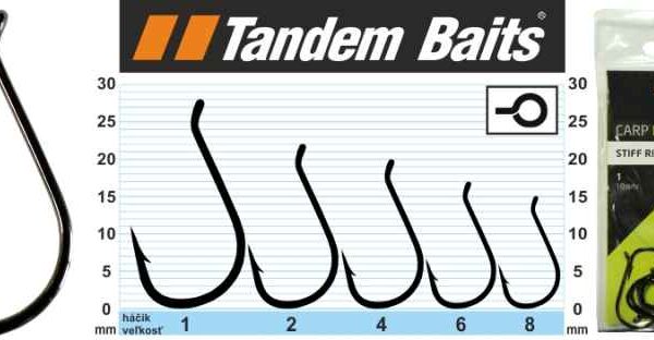 Kaprové rybárske háčiky Stiff Rig Tandem Baits 10ks veľkosť 6