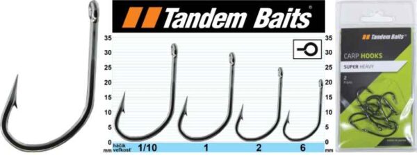 Kaprové rybárske háčiky Super Heavy - Tandem Baits veľkosť 1/0