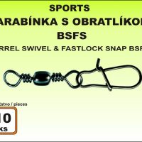 Karabínka s obratlíkom BSFS - 10ks v balení veľkosť 20 / 4kg