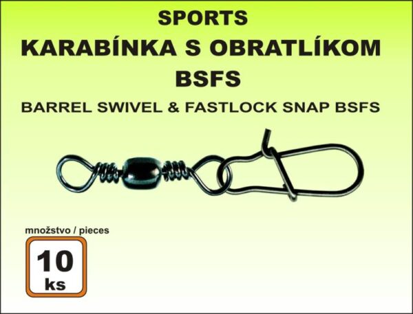 Karabínka s obratlíkom BSFS - 10ks v balení veľkosť 20 / 4kg