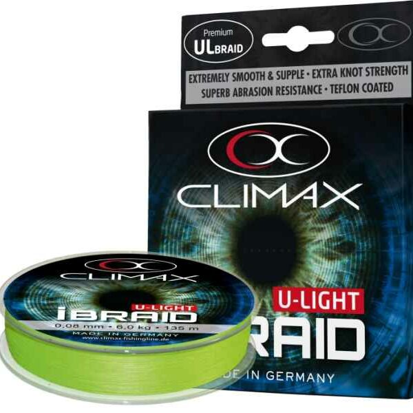 Pletená šnúra Climax iBraid U-Light neon-zelená 135m Priemer: 0