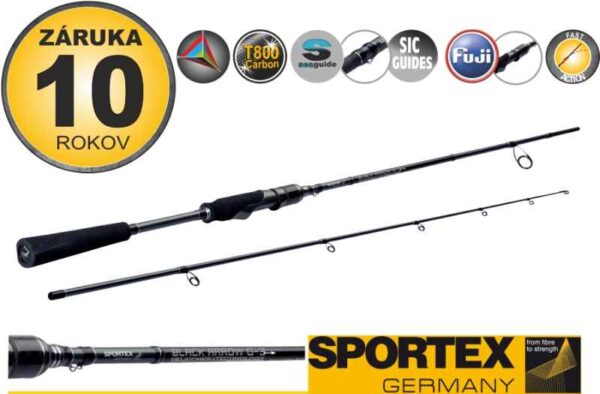 Prívlačové prúty SPORTEX Black Arrow G-3 ultra light 180cm / 0