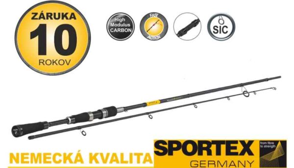 Prívlačové prúty SPORTEX Black Pearl GT-3 2-diel 240cm / 40g baitcast