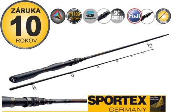 Prívlačové prúty SPORTEX Carat GT-S Spin 2-diel 210cm / 10g