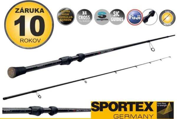 Prívlačové prúty SPORTEX X-Act Trout 2-diel 195cm / 10g