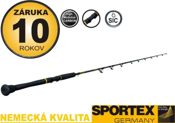 Prívlačový prút na more SPORTEX MAGNUS BOAT 2-diel dĺžka 210cm / 50lbs