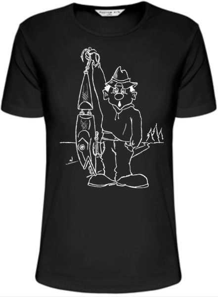 Rybárske tričko - rybár prívlačkár s voblerom veľkosť L