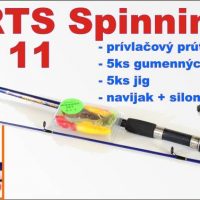 SPORTS Spinning set 1 + 11 prút +nástrahy + navijak 30