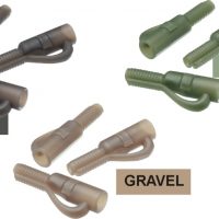 TANDEM BAITS FC Safety Lead clip with pin / 10ks farba Gravel